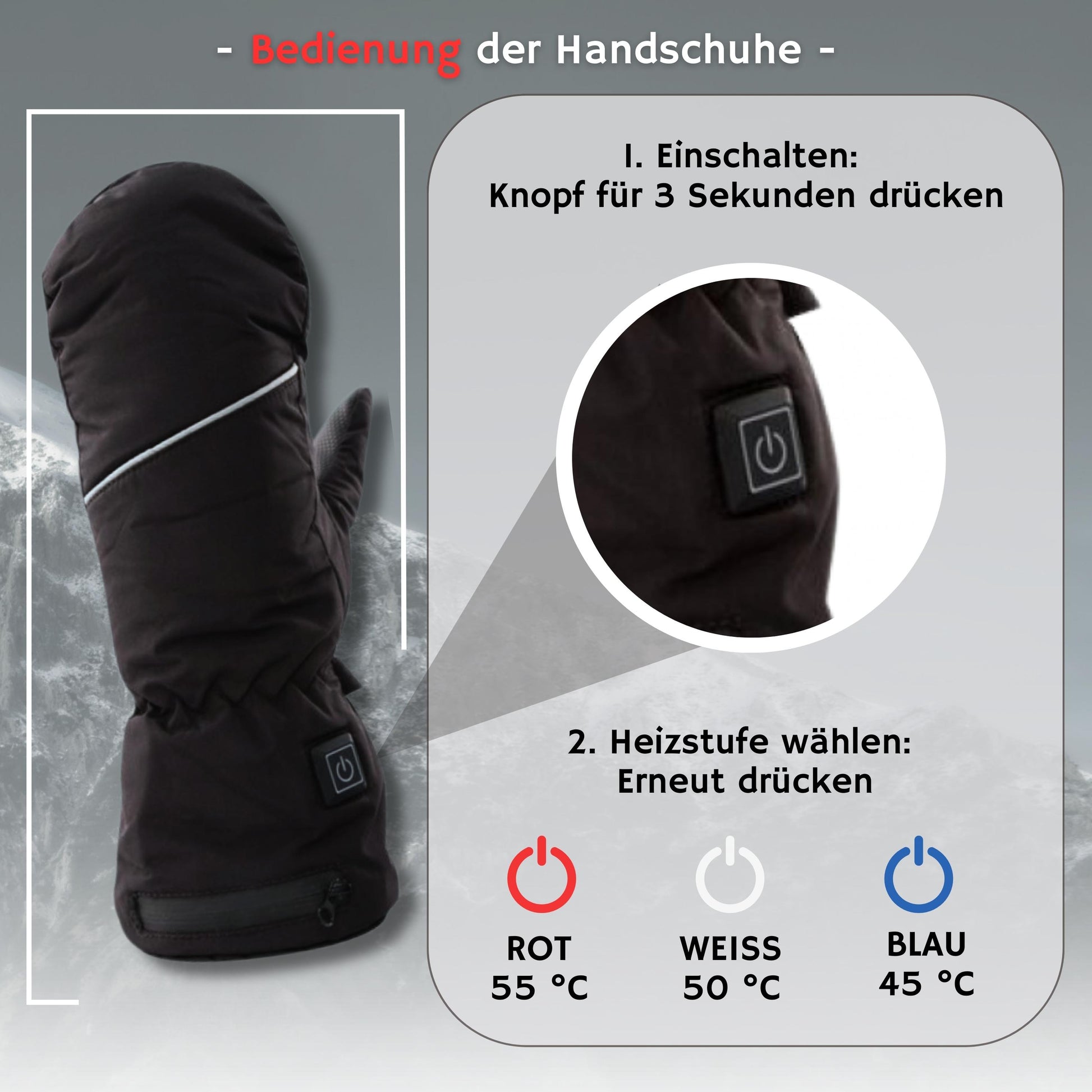 beheizte handschuhe reiten NorthHeat Premium optimierte beheizte Handschuhe