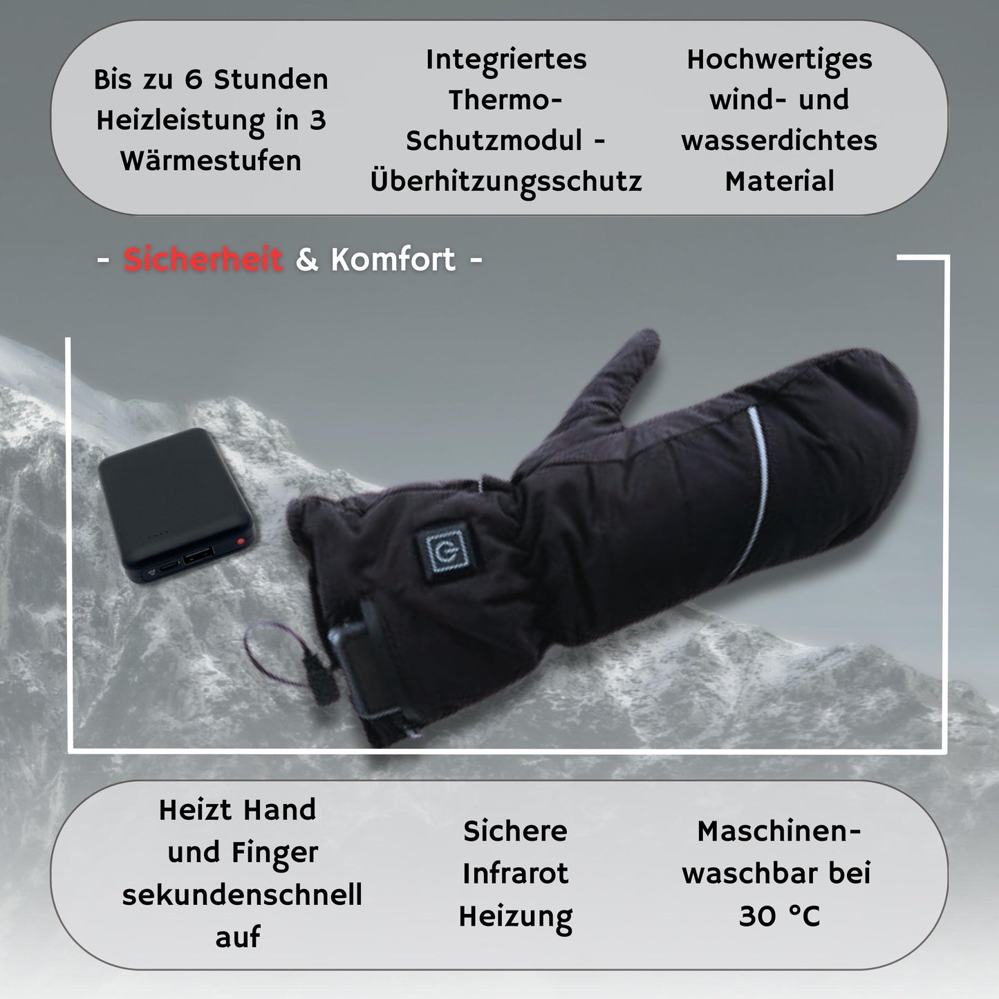 NorthHeat Premium optimierte beheizte Handschuhe