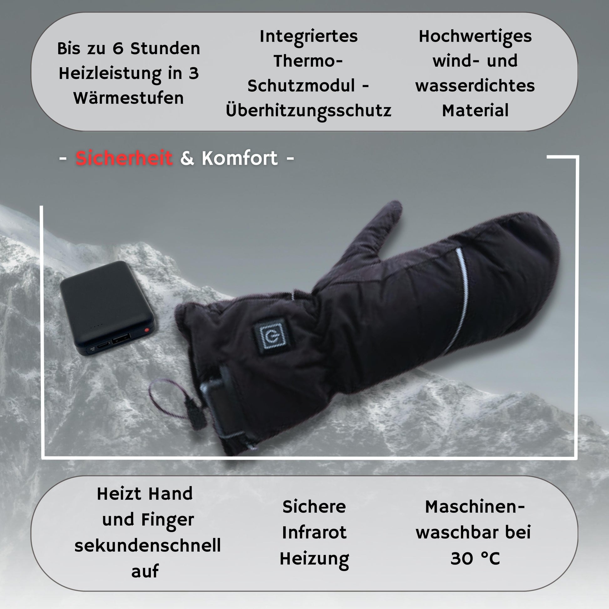 heizung handschuhe NorthHeat Premium optimierte beheizte Handschuhe