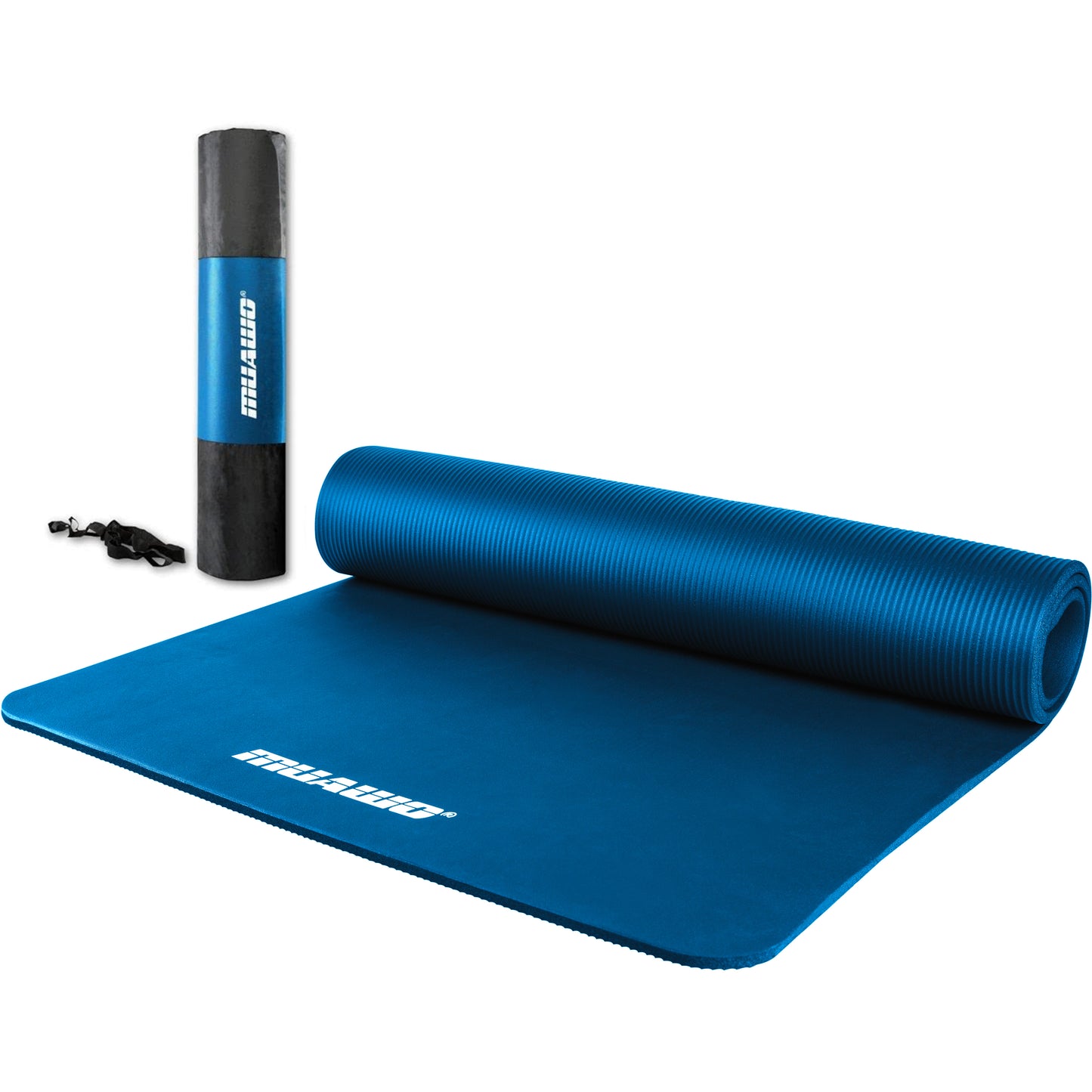 Muawo Premium Sportmatte und Fitnessmatte, perfekt als Yogamatte, Gymnastikmatte, Trainingsmatte | rutschfest | extra-dick & extra-lang | bis zu 190 cm Länge x 100 cm Breite x 1,5 cm Dicke