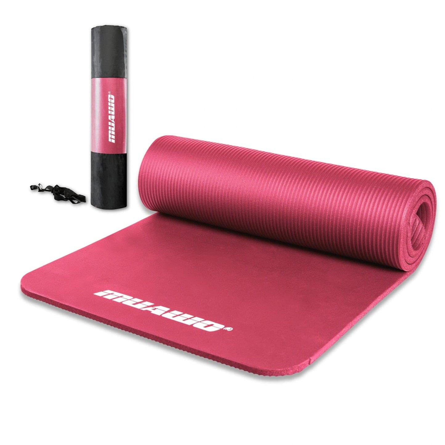 Muawo Premium Sportmatte und Fitnessmatte, perfekt als Yogamatte, Gymnastikmatte, Trainingsmatte | rutschfest | extra-dick & extra-lang | bis zu 190 cm Länge x 100 cm Breite x 1,5 cm Dicke